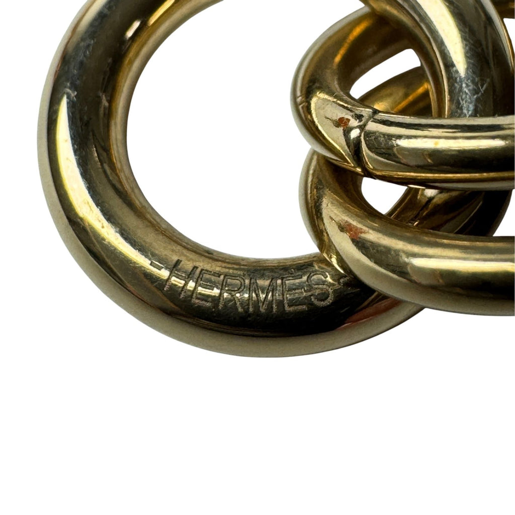 Hermes Liddy Earrings PM Gold Buffalo Horn — view 6