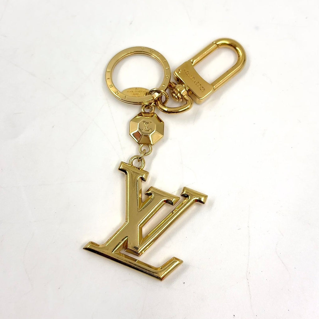 Louis Vuitton Porte Cles LV Facet Metal Gold Key Holder