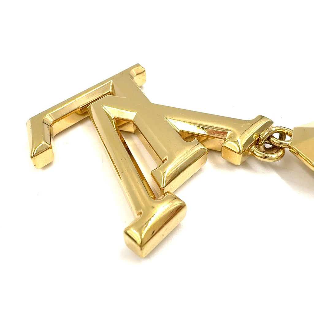 Louis Vuitton Porte Cles LV Facet Metal Gold Key Holder — view 6
