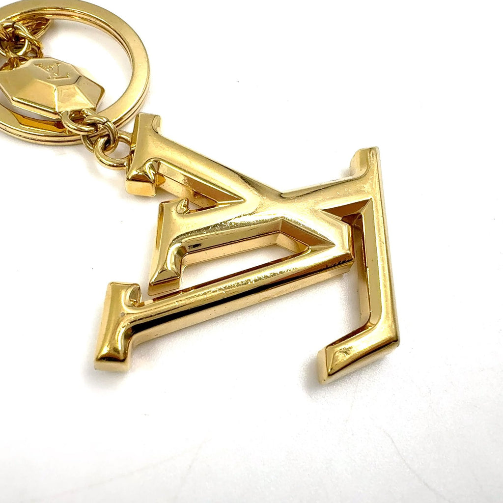 Louis Vuitton Porte Cles LV Facet Metal Gold Key Holder — view 5