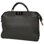 Fendi Handbag Peekaboo ISeeU 2-Way Leather Brown
