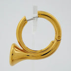 Hermes Earrings Colash Leather Gold Pink — view 2