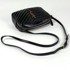 Saint Laurent Shoulder Bag Lou Fringe Leather Black — view 6