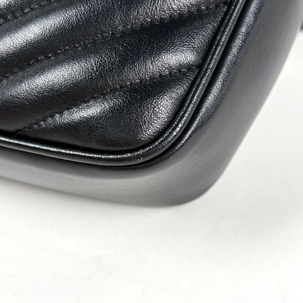Saint Laurent Shoulder Bag Lou Fringe Leather Black — view 3