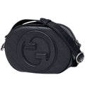 Gucci Shoulder Bag Blondie Interlocking G Leather Black
