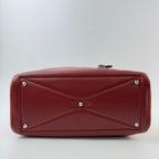 Hermes Victoria Bicolor Shoulder Bag Taurillon Clemence Bordeaux Brown Silver — view 7