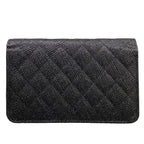 Chanel Wallet Quilted Black Chain Leather Shoulder Bag — view 2