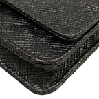 Chanel Wallet Quilted Black Chain Leather Shoulder Bag — view 7