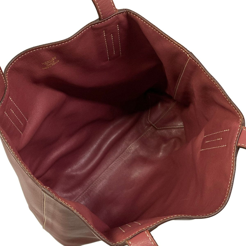Hermes Tote Bag Double Sens 28 Pink Reversible — view 7