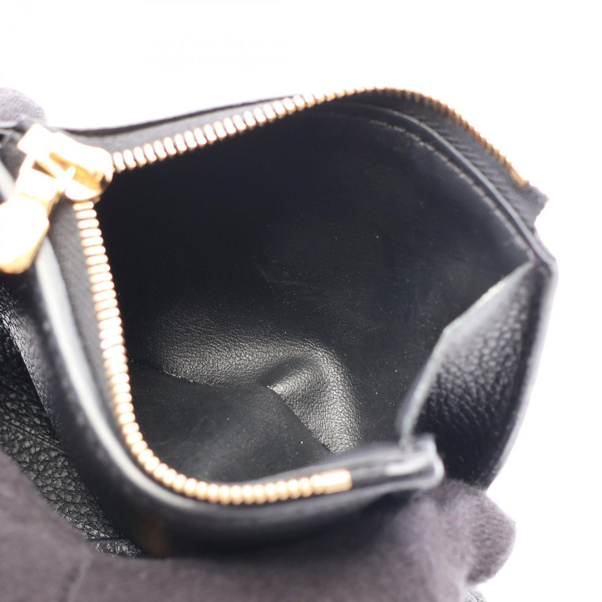 Louis Vuitton Trifold Wallet Portefeuille Zoe Monogram Empreinte Noir Leathere — view 6