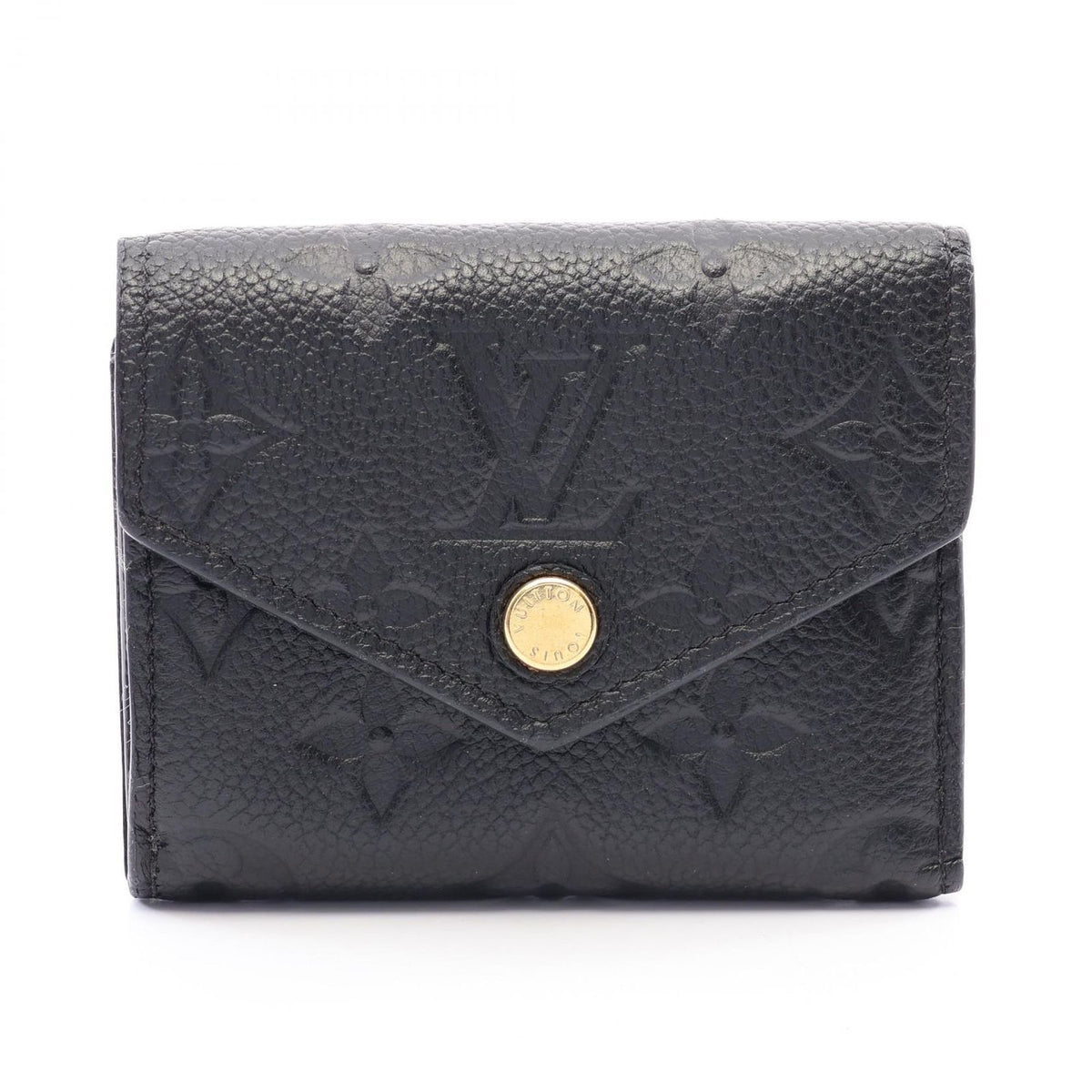 Louis Vuitton Trifold Wallet Portefeuille Zoe Monogram Empreinte Noir Leathere