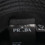 Prada Hat Re-Nylon Triangle Plate Bucket Nylon Hat — view 4