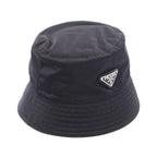 Prada Hat Re-Nylon Triangle Plate Bucket Nylon Hat — view 2