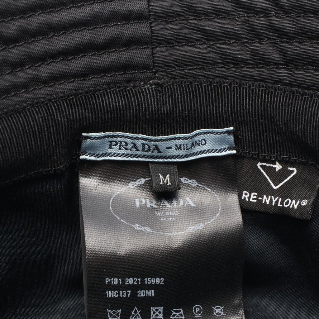 Prada Hat Re-Nylon Triangle Plate Bucket Nylon Hat — view 4