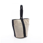 Hermes Handbag Saxo MM Ecru Black — view 2
