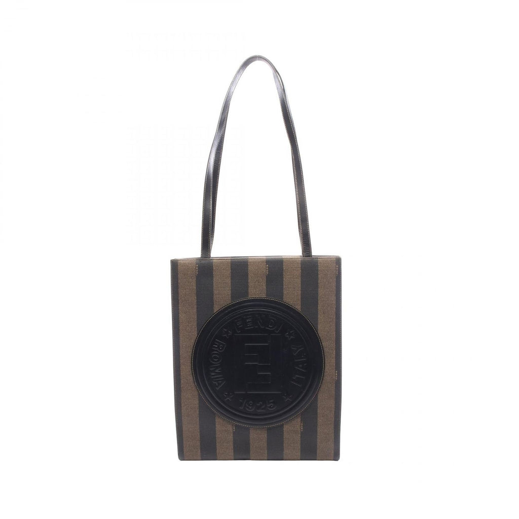 Fendi Tote Bag Pecan Khaki Brown Leather Shoulder