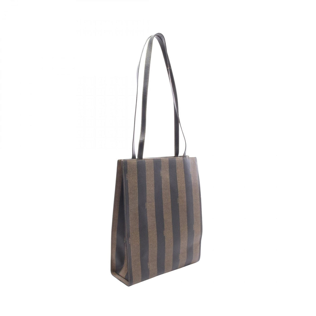 Fendi Tote Bag Pecan Khaki Brown Leather Shoulder — view 2