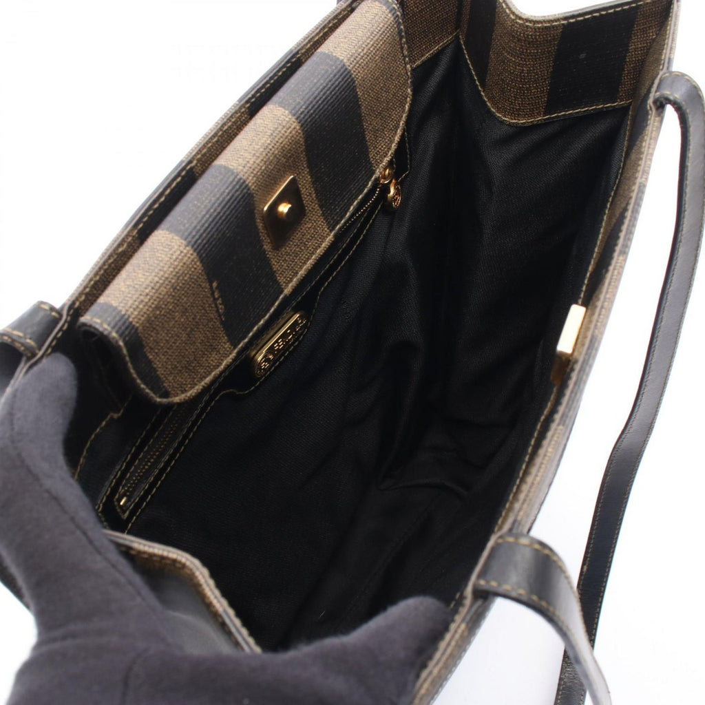 Fendi Tote Bag Pecan Khaki Brown Leather Shoulder — view 3