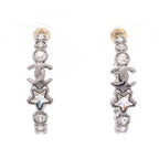 Chanel Earrings CC Logo Star Hoop Rhinestone — view 2