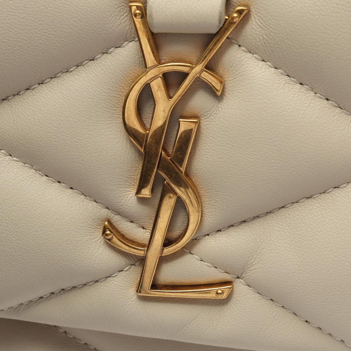 Saint Laurent Paris Shoulder Bag White Leather Le 57 — view 6