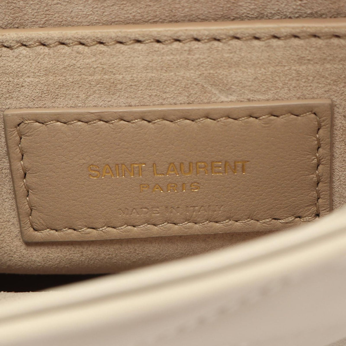 Saint Laurent Paris Shoulder Bag White Leather Le 57 — view 4