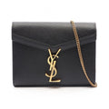 Saint Laurent Paris Shoulder Bag Cassandra Black Leather Chain