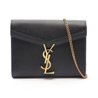 Saint Laurent Paris Shoulder Bag Cassandra Black Leather Chain