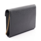 Saint Laurent Paris Shoulder Bag Cassandra Black Leather Chain — view 2