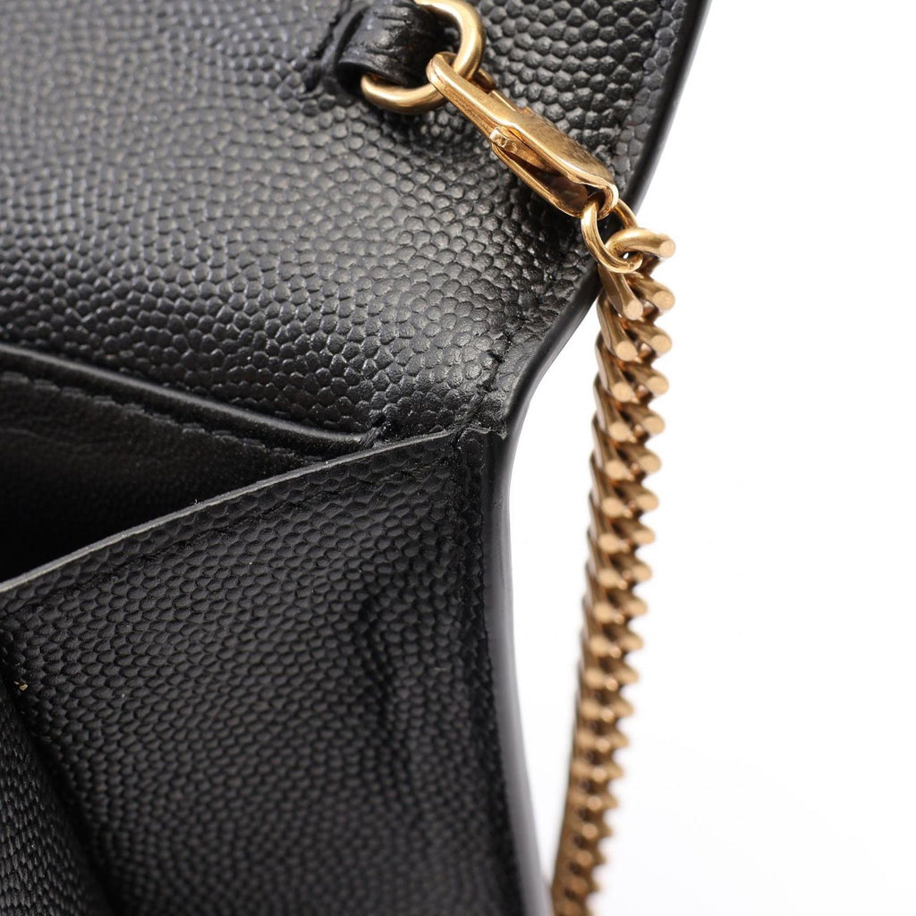Saint Laurent Paris Shoulder Bag Cassandra Black Leather Chain — view 5