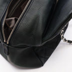 Chanel Tote Bag Quilted Black Leather CC Logo Chain — view 7