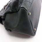 Chanel Tote Bag Quilted Black Leather CC Logo Chain — view 8