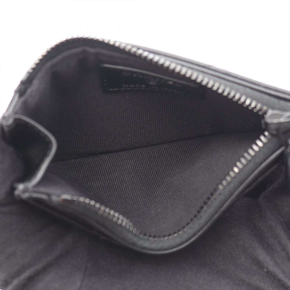 Chanel Coin Purse Quilted Black Leather Fragment Case — view 3