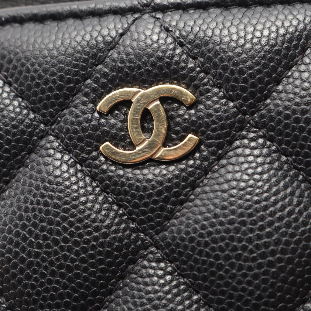 Chanel Handbag Timeless Classic Quilted Black Caviar Leather Vanity Bag — view 8
