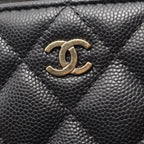 Chanel Handbag Timeless Classic Quilted Black Caviar Leather Vanity Bag — view 8