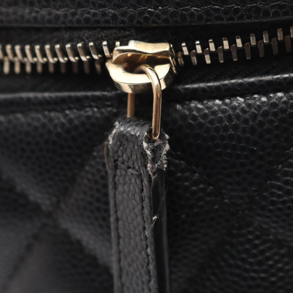 Chanel Handbag Timeless Classic Quilted Black Caviar Leather Vanity Bag — view 7