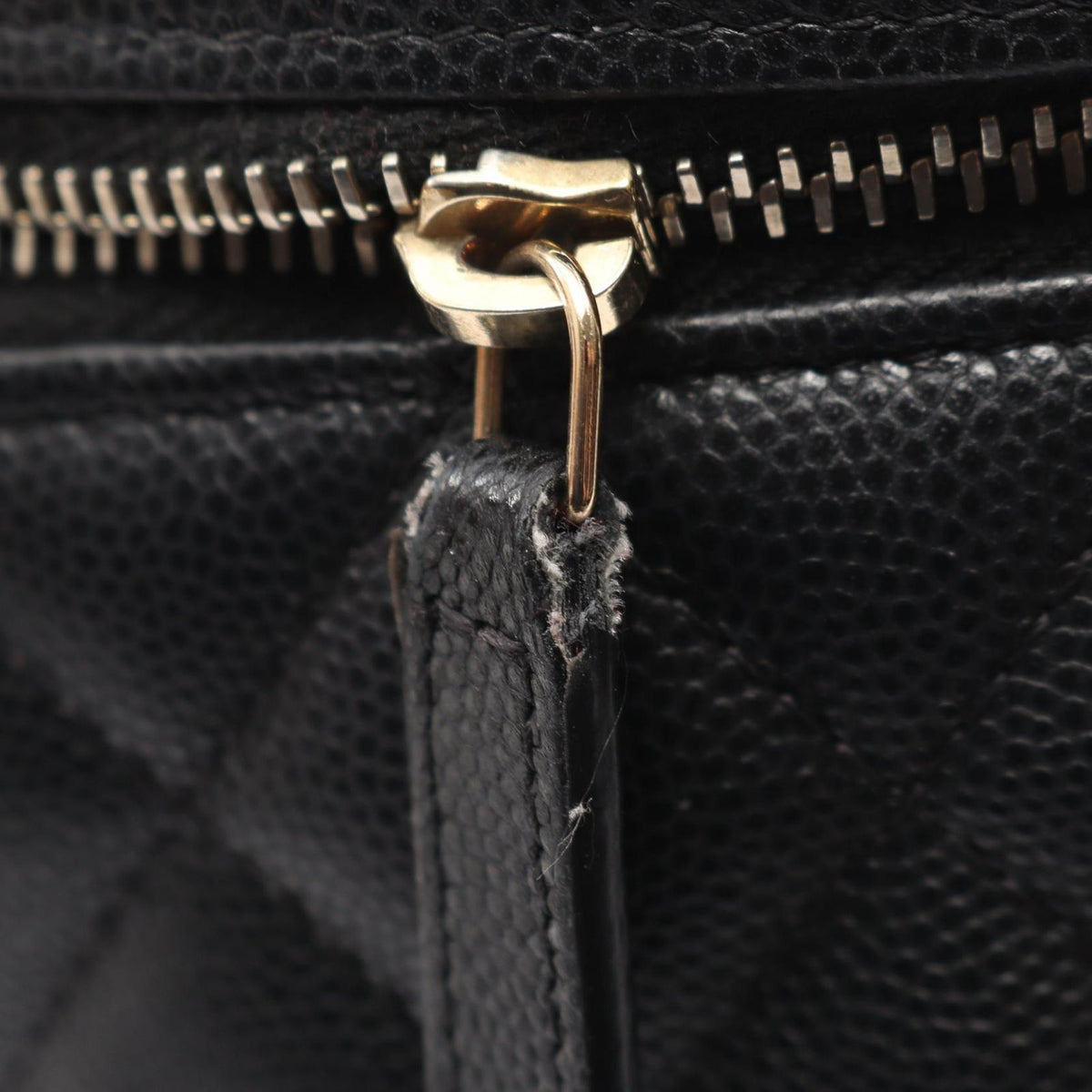 Chanel Handbag Timeless Classic Quilted Black Caviar Leather Vanity Bag — view 7