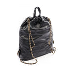 Chanel Backpack Chanel 22 Large Black Leather Chanel 22 Quilted Chain — view 2