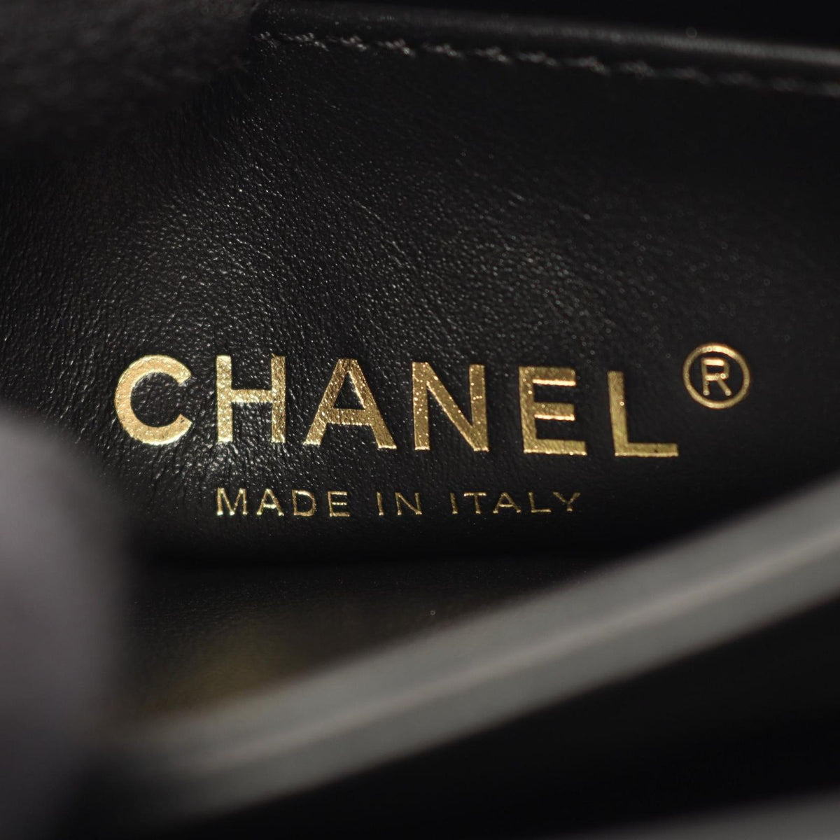 Chanel Shoulder Bag Mini Quilted 2-Way Black Lambskin Small Flap Chain — view 4