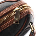 Celine Handbag Black Brown Leather Triomphe Mini — view 5