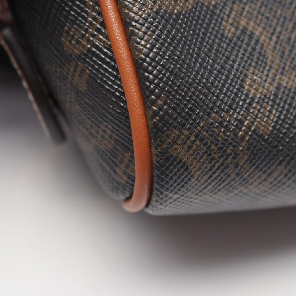 Celine Handbag Black Brown Leather Triomphe Mini — view 7