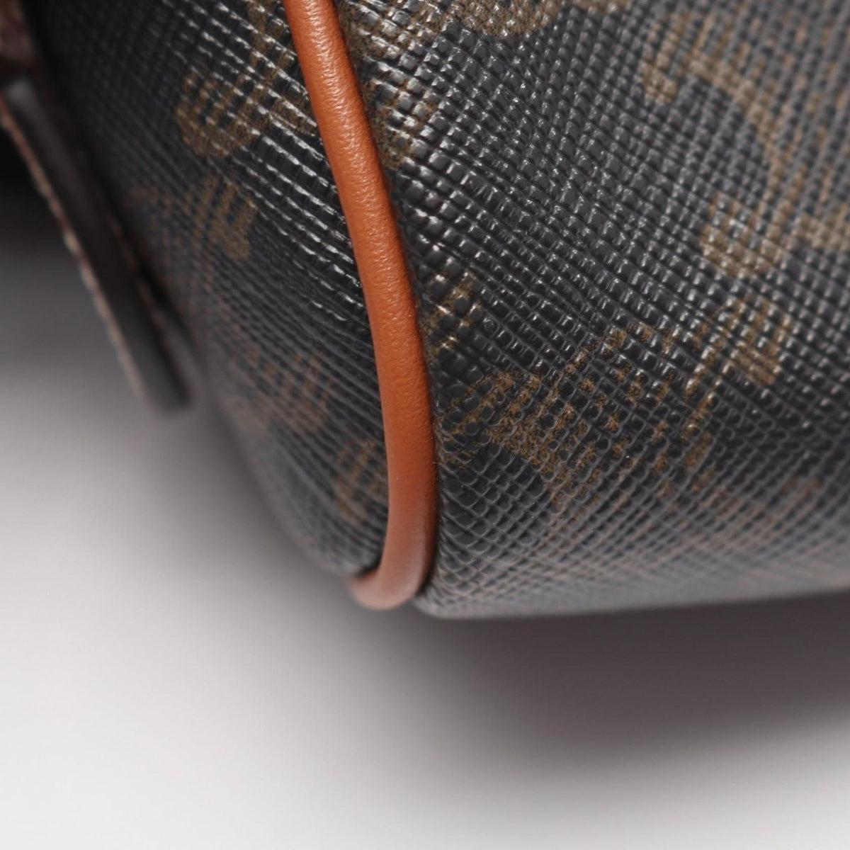Celine Handbag Black Brown Leather Triomphe Mini — view 7
