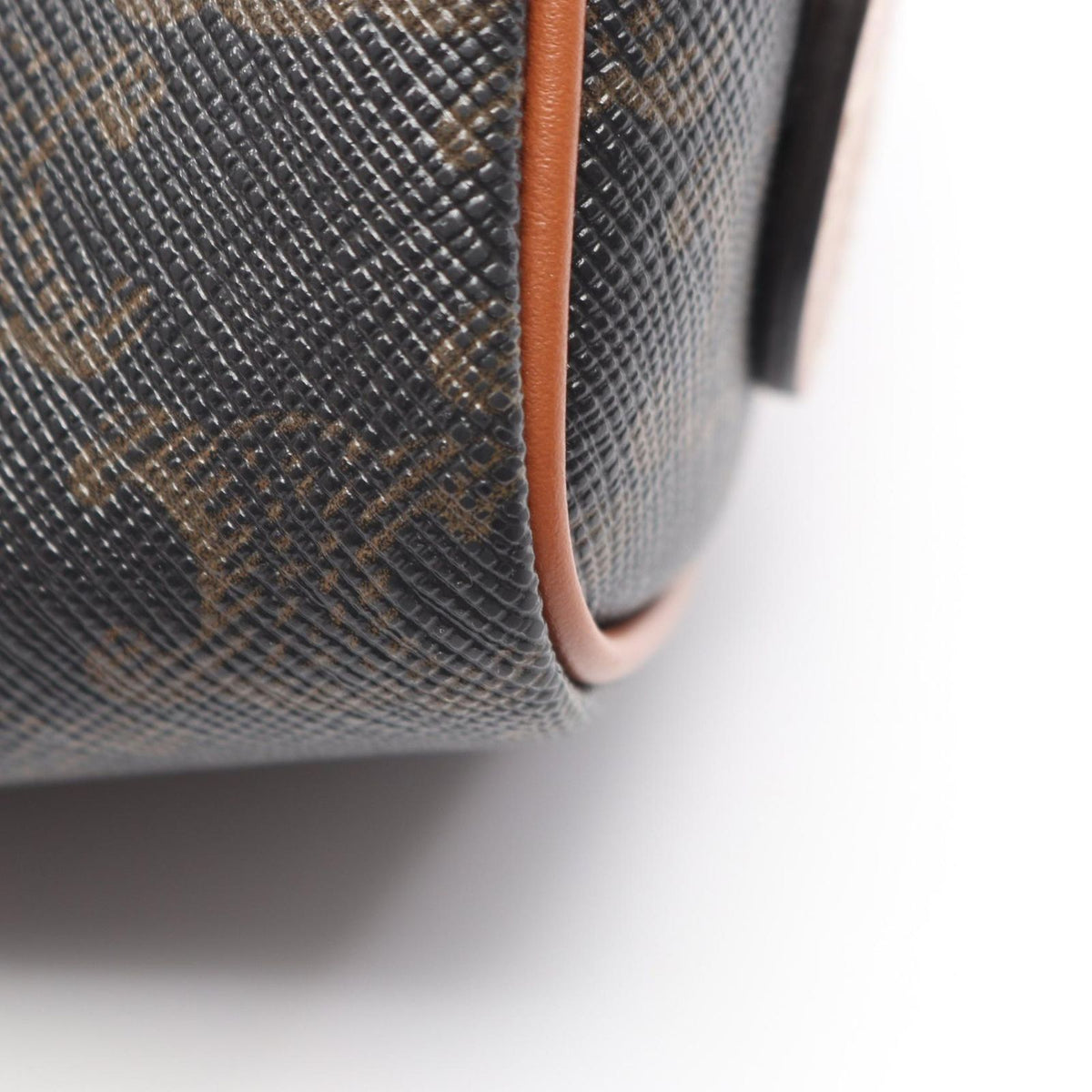 Celine Handbag Black Brown Leather Triomphe Mini — view 8