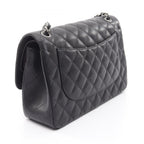 Chanel Shoulder Bag Maxi Quilted 30 Classic Large Double Flap Black Caviar — view 2