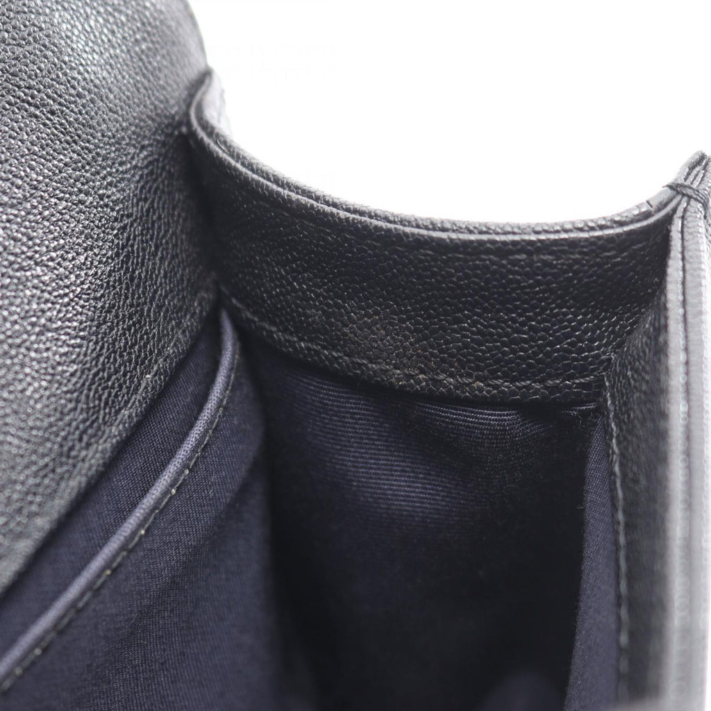 Chanel Shoulder Bag Boy Small Black Caviar Leather Chain — view 6
