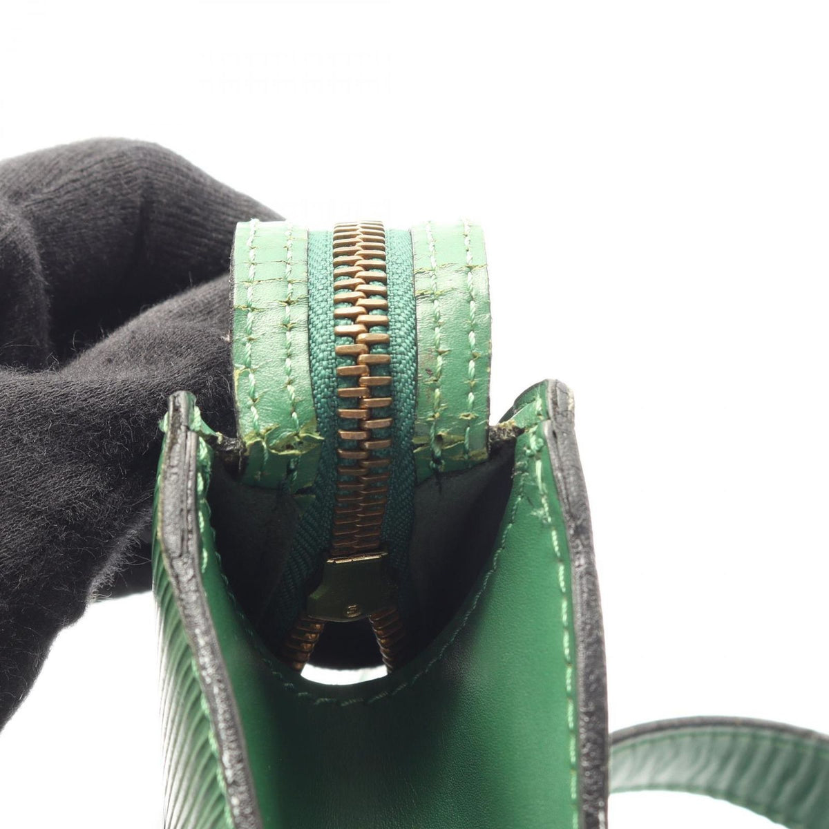 Louis Vuitton Shoulder Bag Saint Jacques Shopping Borneo Green Leather — view 6