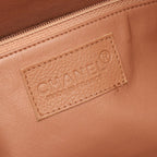 Chanel Boston Bag Quilted Pink Beige Black Caviar Leather — view 4