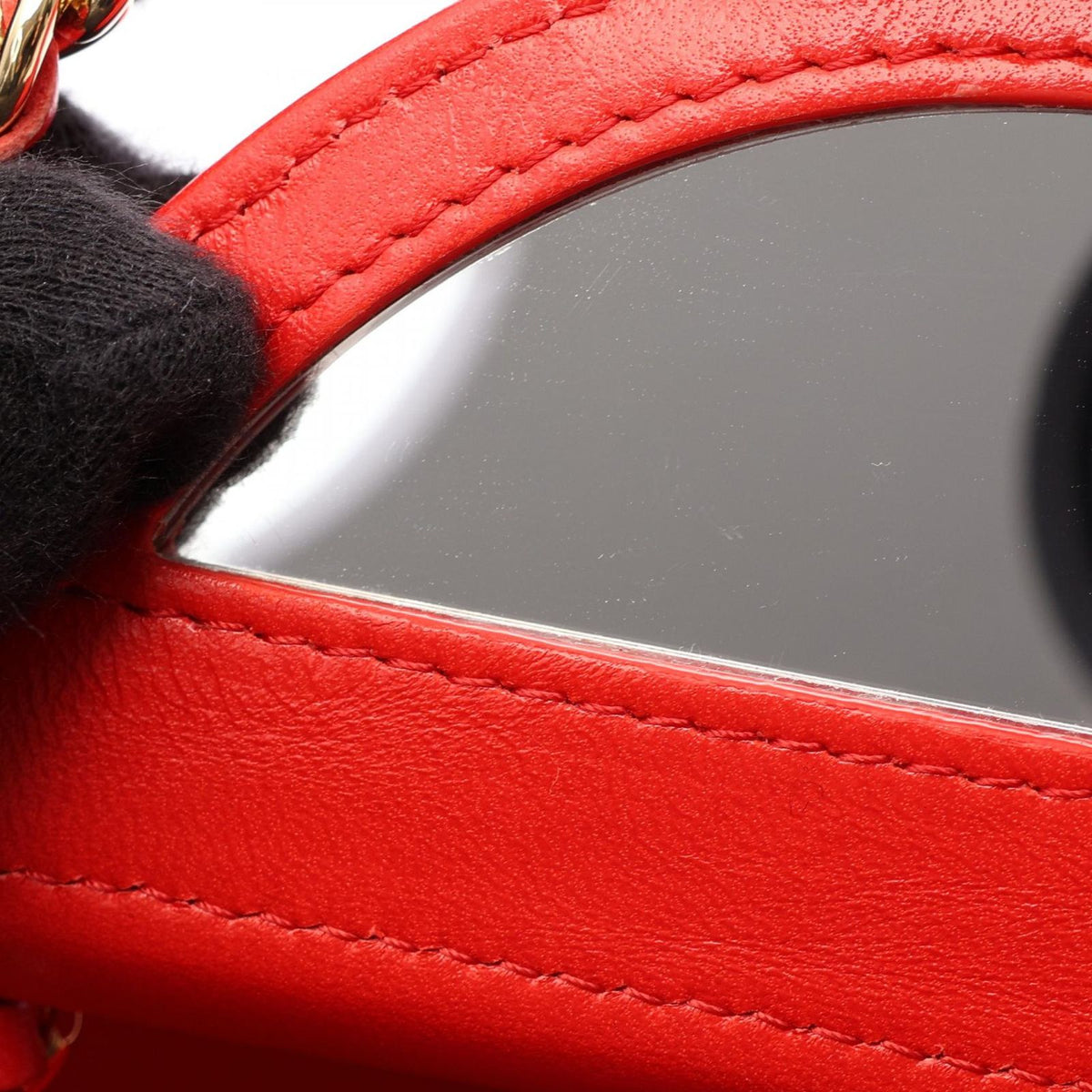 Chanel Shoulder Bag Quilted Vanity 2-Way Red Lambskin Chain — view 7