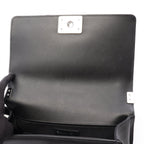 Chanel Shoulder Bag Boy Sequin Black White Lambskin Chain — view 6