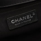 Chanel Shoulder Bag Boy Sequin Black White Lambskin Chain — view 4