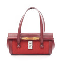 Gucci Handbag Bamboo GG Canvas Red